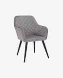 Load image into Gallery viewer, Esszimmerstuhl aus Stoff (Samt) Farbauswahl Retro Design Armlehnstuhl Stuhl mit Rückenlehne Sessel Metallbeine Duhome 8058