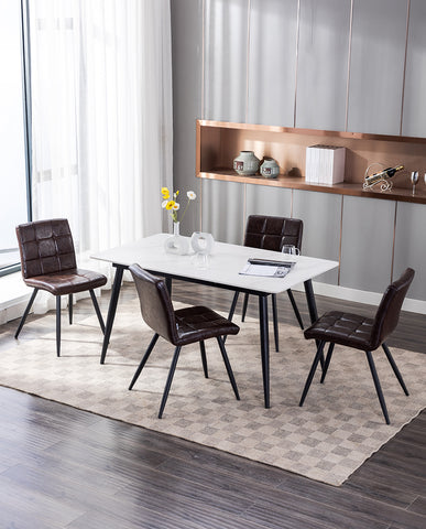 2er Set Esszimmerstuhl aus Stoff Samt Farbauswahl Stuhl Retro Design Polsterstuhl mit Rückenlehne Metallbeine Duhome 8043B