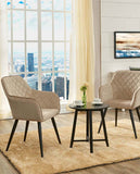 Load image into Gallery viewer, Esszimmerstuhl aus Stoff (Samt) Farbauswahl Retro Design Armlehnstuhl Stuhl mit Rückenlehne Sessel Metallbeine Duhome 8058