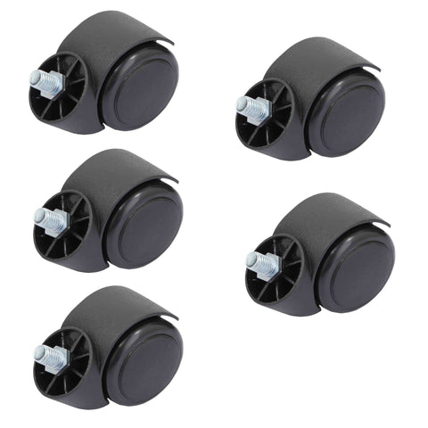 Duhome Stuhlrollen Hartboden Rollen Bürostuhlrollen Stift 11 mm, 5er Set Rollen