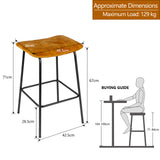 Load image into Gallery viewer, Duhome 2x Barhocker Barstuhl Gestell aus Metall Tresenhocker gepolstert Sitzhöhe 71 cm 5298D1