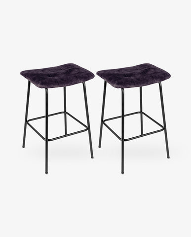 Duhome 2x Barhocker Barstuhl Gestell aus Metall Tresenhocker gepolstert Sitzhöhe 71 cm 5298D1