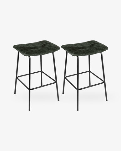 Duhome 2x Barhocker Barstuhl Gestell aus Metall Tresenhocker gepolstert Sitzhöhe 71 cm 5298D1