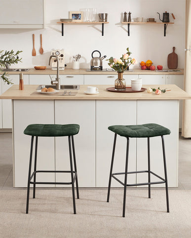 Duhome 2x Barhocker Barstuhl Gestell aus Metall Tresenhocker gepolstert Sitzhöhe 71 cm 5298D1