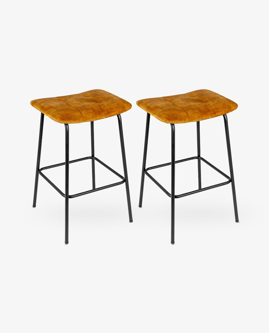 Duhome 2x Barhocker Barstuhl Gestell aus Metall Tresenhocker gepolstert Sitzhöhe 71 cm 5298D1