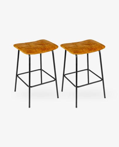 Duhome 2x Barhocker Barstuhl Gestell aus Metall Tresenhocker gepolstert Sitzhöhe 71 cm 5298D1