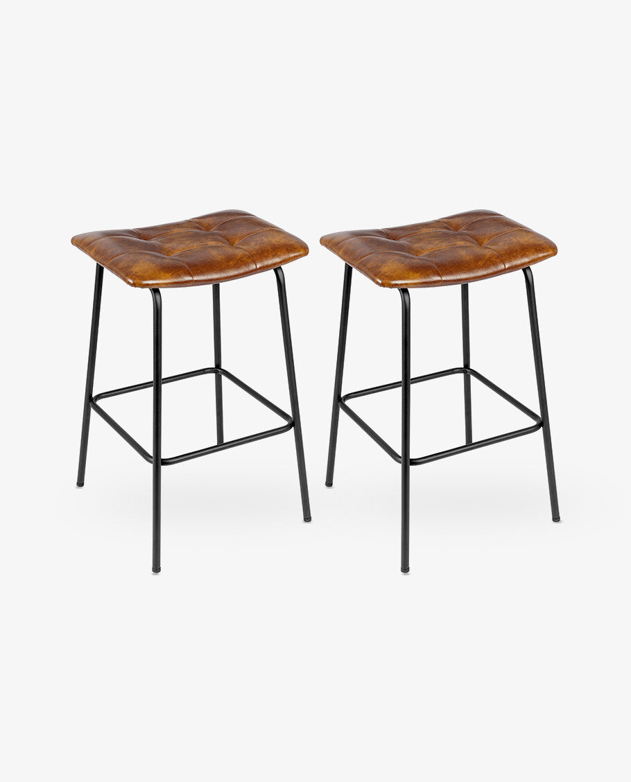 Duhome 2x Barhocker Barstuhl Gestell aus Metall Tresenhocker gepolstert Sitzhöhe 71 cm 5298D1