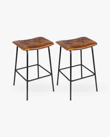 Duhome 2x Barhocker Barstuhl Gestell aus Metall Tresenhocker gepolstert Sitzhöhe 71 cm 5298D1