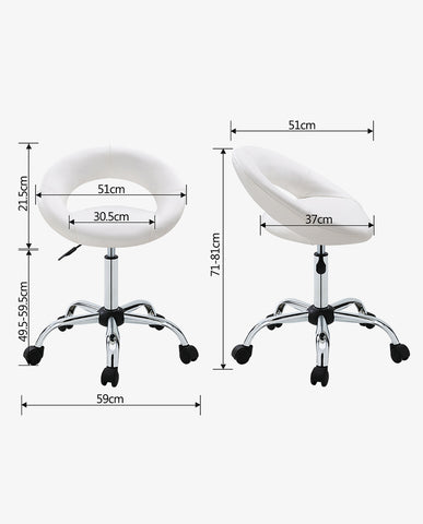 Rollhocker / STUHL in 3 Farben, mit Lehne ,Praxishocker Drehhocker TYP 171XF Hocker