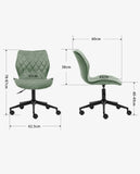 Load image into Gallery viewer, Drehstuhl aus edlem Samtstoff Grau Rollhocker Bürostuhl Stoff Höhenverstellung Schreibtischstuhl drehbar Farbauswahl Duhome 5180W