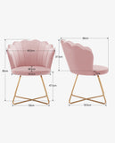 Load image into Gallery viewer, Duhome Sessel aus Stoff Samt Polstersessel Retro Design Polsterstuhl Metallgestell gold 8057C