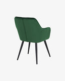 Load image into Gallery viewer, Esszimmerstuhl aus Stoff (Samt) Farbauswahl Retro Design Armlehnstuhl Stuhl mit Rückenlehne Sessel Metallbeine Duhome 8058