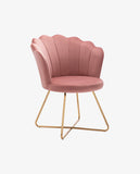 Load image into Gallery viewer, Duhome Sessel aus Stoff Samt Polstersessel Retro Design Polsterstuhl Metallgestell gold 8057C