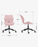 Load image into Gallery viewer, Drehstuhl aus edlem Samtstoff Grau Rollhocker Bürostuhl Stoff Höhenverstellung Schreibtischstuhl drehbar Farbauswahl Duhome 5180W