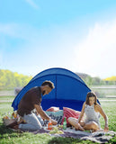 Load image into Gallery viewer, Strandmuschel Pop up Strandzelt Hellblau Polyester blitzschneller Aufbau Wetter- und Sichtschutz Farbauswahl Duhome BT-004