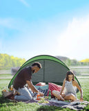 Load image into Gallery viewer, Strandmuschel Pop up Strandzelt Hellblau Polyester blitzschneller Aufbau Wetter- und Sichtschutz Farbauswahl Duhome BT-004