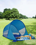 Load image into Gallery viewer, Strandmuschel Pop Up Strandzelt Blau Polyester blitzschneller Aufbau Wetter- und Sichtschutz Duhome BT-006