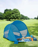 Load image into Gallery viewer, Strandmuschel Pop Up Strandzelt Blau Polyester blitzschneller Aufbau Wetter- und Sichtschutz Duhome BT-006