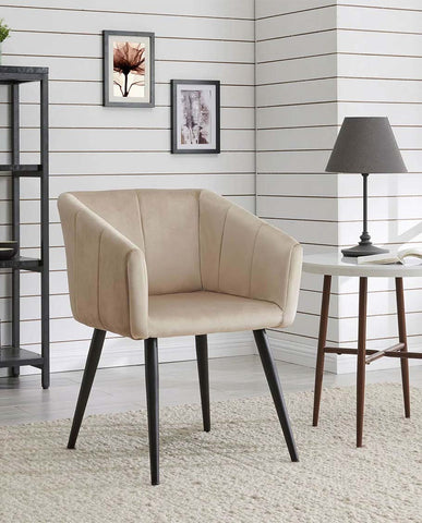 Esszimmerstuhl aus Stoff (Samt) Farbauswahl Retro Design Stuhl mit Rückenlehne Sessel Metallbeine Duhome 8065