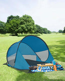 Load image into Gallery viewer, Strandmuschel Pop Up Strandzelt Blau Polyester blitzschneller Aufbau Wetter- und Sichtschutz Duhome BT-006