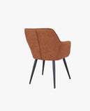 Load image into Gallery viewer, Esszimmerstuhl aus Stoff (Samt) Farbauswahl Retro Design Armlehnstuhl Stuhl mit Rückenlehne Sessel Metallbeine Duhome 8058