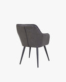 Load image into Gallery viewer, Esszimmerstuhl aus Stoff (Samt) Farbauswahl Retro Design Armlehnstuhl Stuhl mit Rückenlehne Sessel Metallbeine Duhome 8058