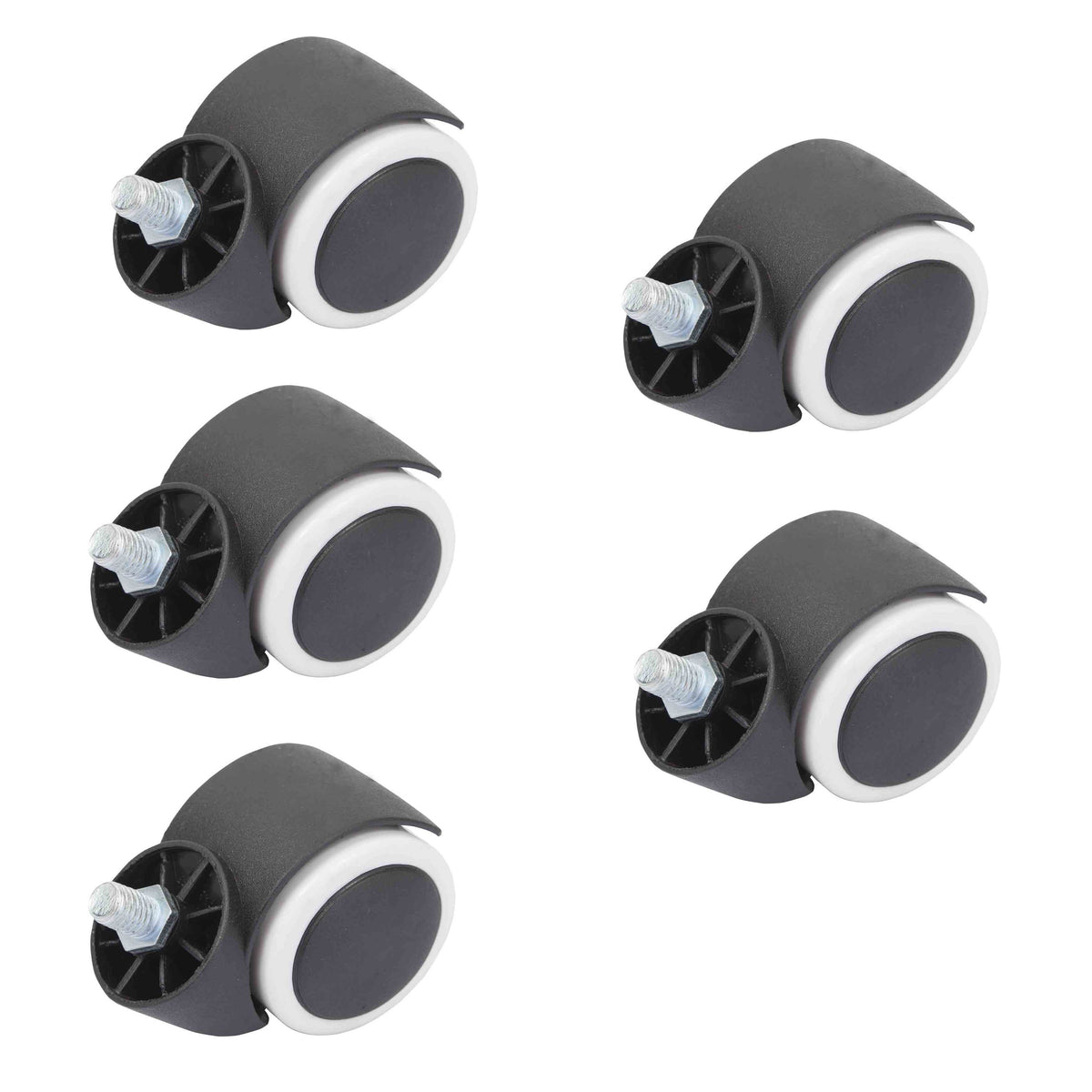 Duhome Stuhlrollen Hartboden Rollen Bürostuhlrollen Stift 11 mm, 5er Set Rollen