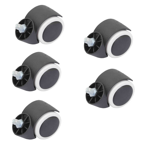 Duhome Stuhlrollen Hartboden Rollen Bürostuhlrollen Stift 11 mm, 5er Set Rollen