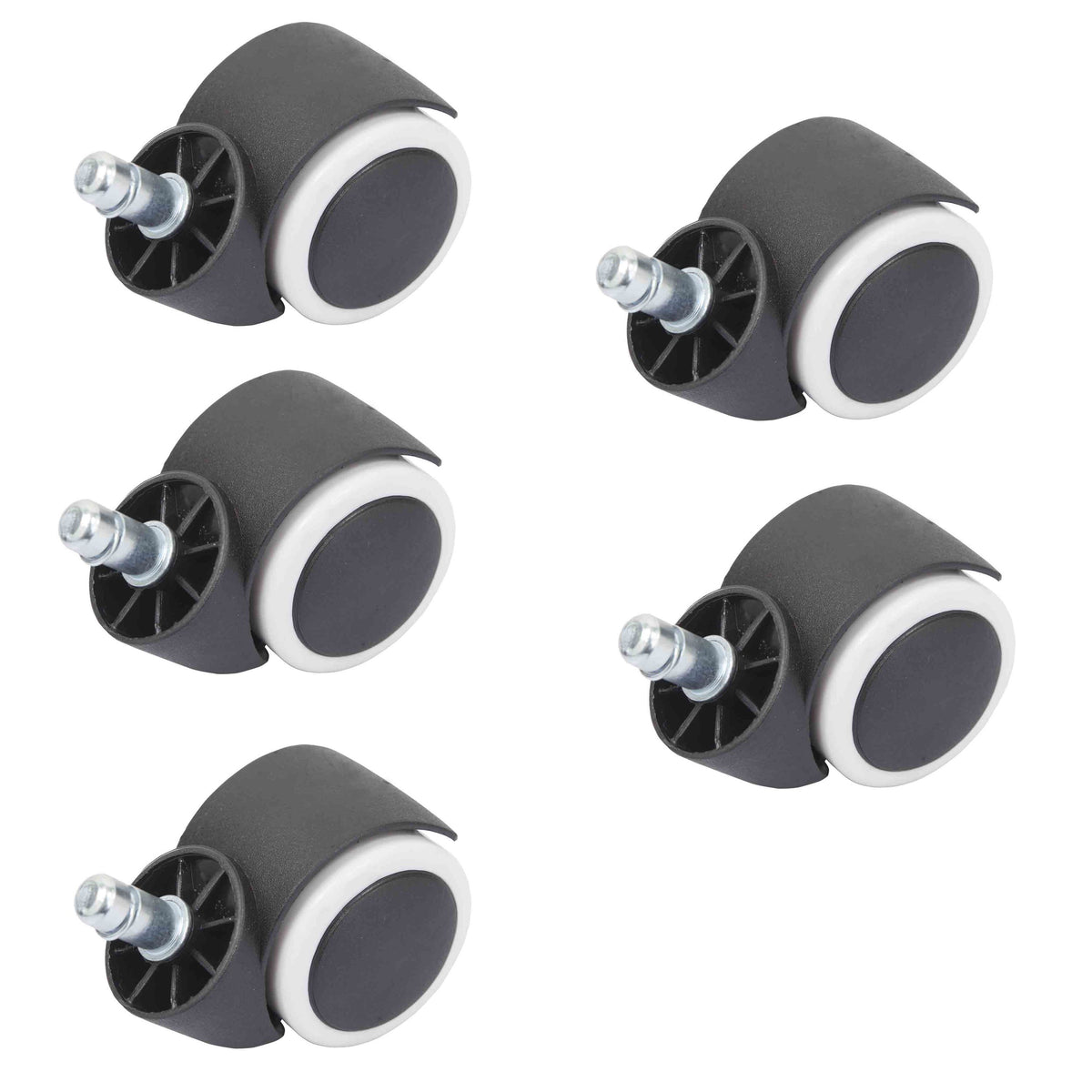 Duhome Stuhlrollen Hartboden Rollen Bürostuhlrollen Stift 11 mm, 5er Set Rollen